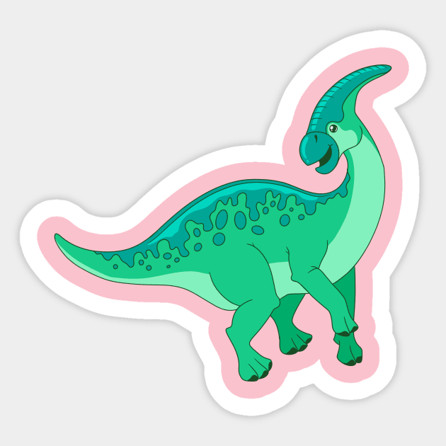 Paraurolophus Sticker by JulieKitzes